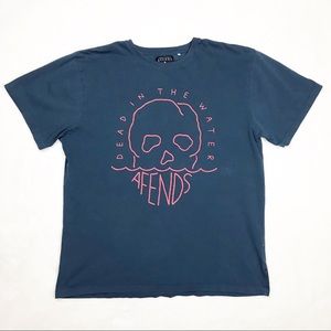 AFENDS | Dead in The Water Graphic Tee | Navy Blue
